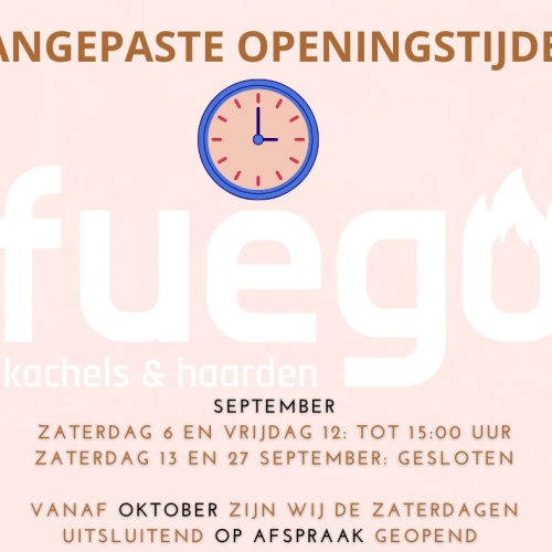feed cover AANGEPASTE OPENINGSTIJDEN