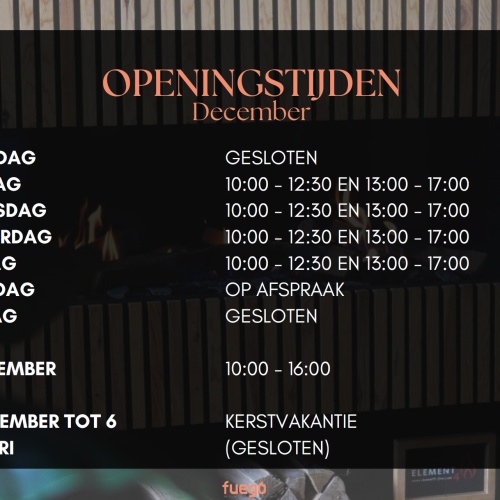 feed cover Openingstijden december - januari