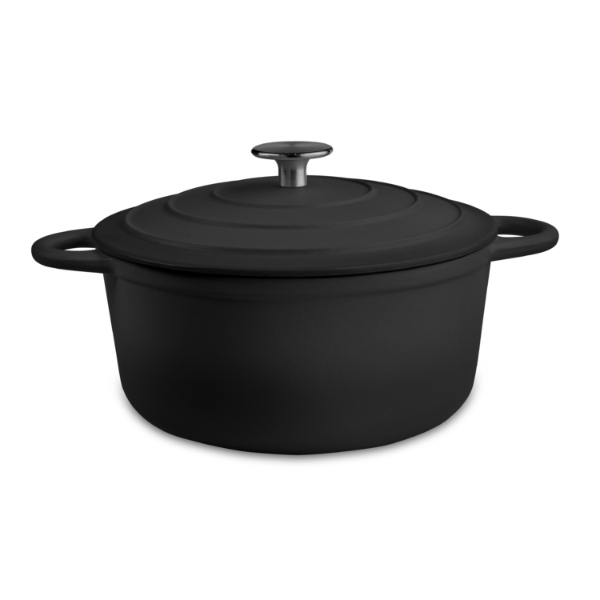 product card outr braadpan round casserole satin black 24 1