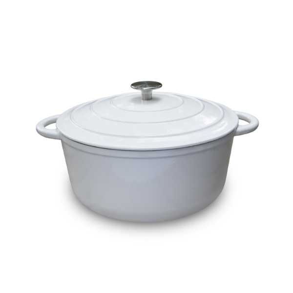 product card outr braadpan round casserole satine white 28 cm 1